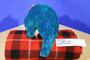 Ty Beanie Buddy 2001 and Baby 2000 Hornsly Green and Red Triceratops Beanbag Plush