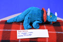 Ty Beanie Buddy 2001 and Baby 2000 Hornsly Green and Red Triceratops Beanbag Plush
