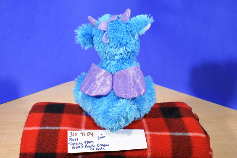 Russ Shining Stars Blue and Purple Dragon 2006 Beanbag Plush (No Code)