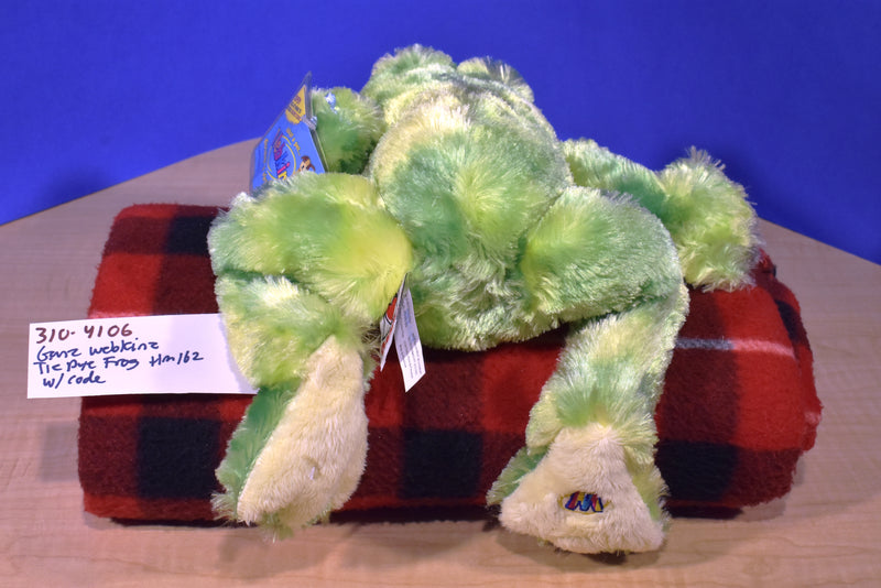 Ganz Webkinz Green Tie Dye Frog HM162 Beanbag Plush (Sealed Code) B125