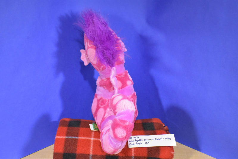 Wild Republic Sweet and Sassy Pink and Purple Sea Horse 2011 Beanbag Plush