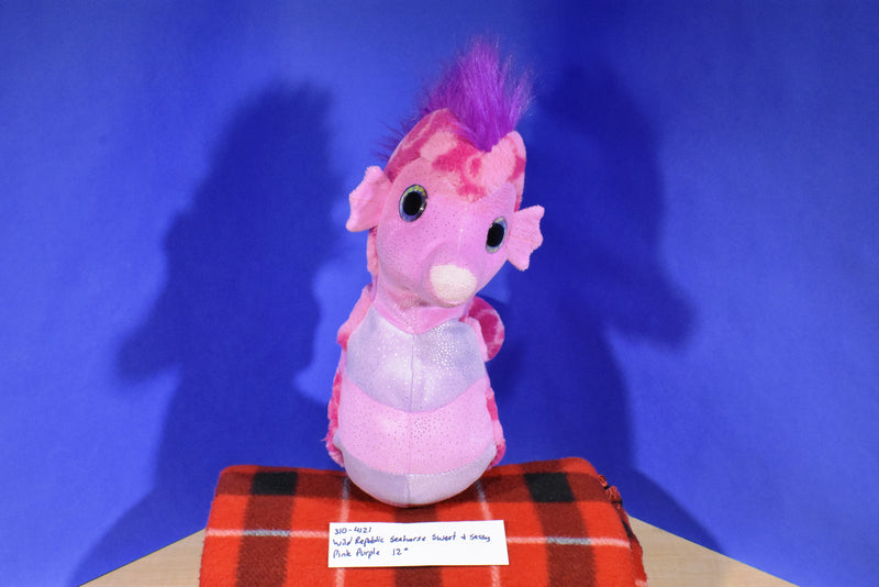 Wild Republic Sweet and Sassy Pink and Purple Sea Horse 2011 Beanbag Plush