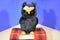 Ty Classic Fogs Black and Orange Owl 2008 Beanbag Plush