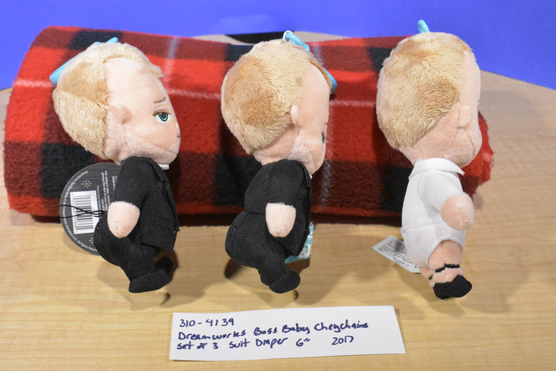 Commonwealth DreamWorks 3 Boss Baby 2017 Plush Keychains