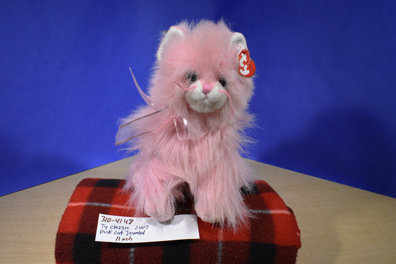 Ty Classic Jeweled Pink Cat 2007 Beanbag Plush