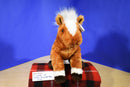 Ty Beanie Buddy Trotter Brown and White Horse Pony 2001 Beanbag Plush
