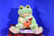 Animal Adventure Green and Yellow Frog With Heart Pillows 2015 Plush