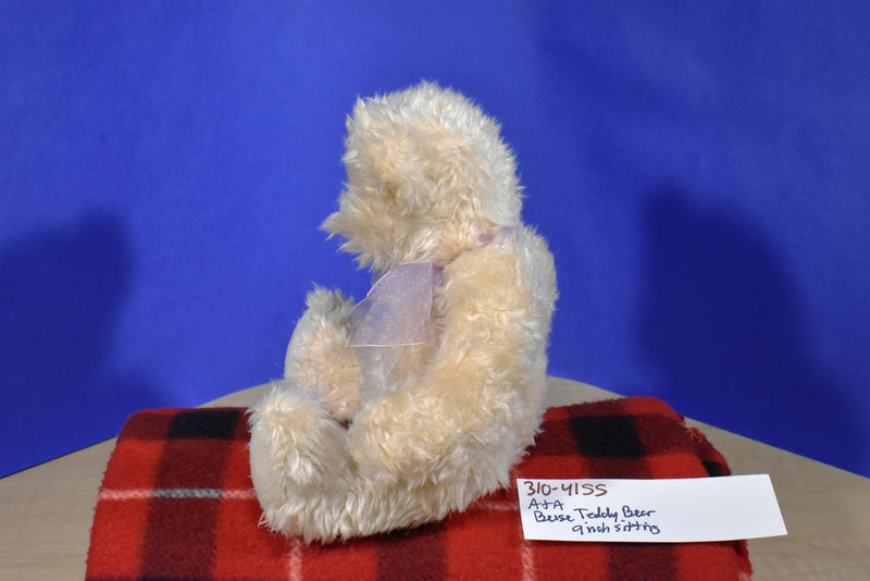 A&A Beige Teddy Bear Beanbag Plush