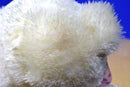 Ty Classic Caressa White Bear With Red Heart Feet 2005 Beanbag Plush