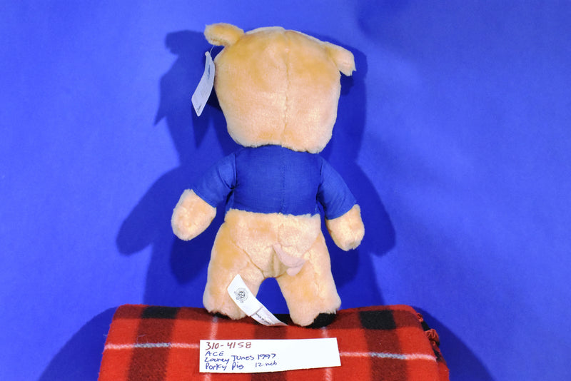 ACE Looney Tunes Porky Pig 1997 Plush