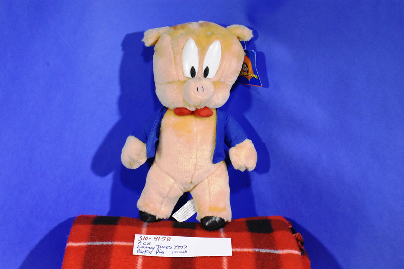 ACE Looney Tunes Porky Pig 1997 Plush
