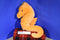 Rinco Orange Corduroy Sea Horse With Blue Eyes 2010 Plush