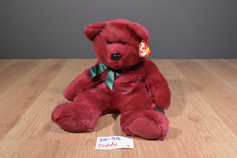 Ty Beanie Buddy Cranberry Teddy 1998 Beanbag Plush