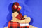 Hugfun St. Judes Tanner Tan Bear Red Hat Mittens Scarf 2006 Plush