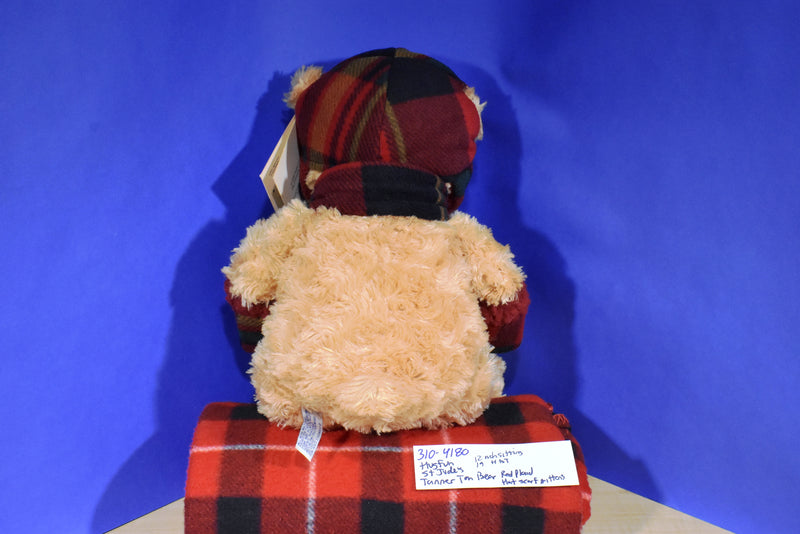 Hugfun St. Judes Tanner Tan Bear Red Hat Mittens Scarf 2006 Plush