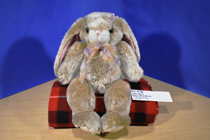 Walmart Brown and White Bunny Rabbit Plush
