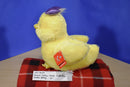 Aurora Powder Puff Yellow Chick Purple Bow Easter Spring Plush