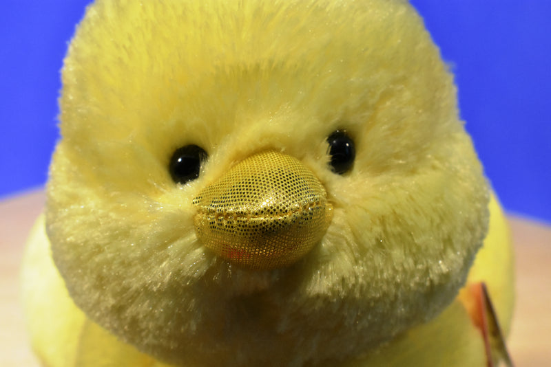 Aurora Powder Puff Yellow Chick Purple Bow Easter Spring Plush