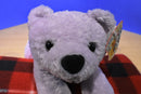 Chosun Cuddle Zone Purple Floppy Laying Bear with Bow 2001 Plush