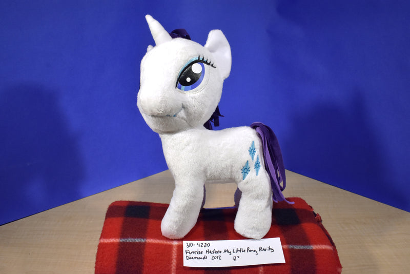 Hasbro My Little Pony White and Purple Unicorn Rarity 2012 Plush