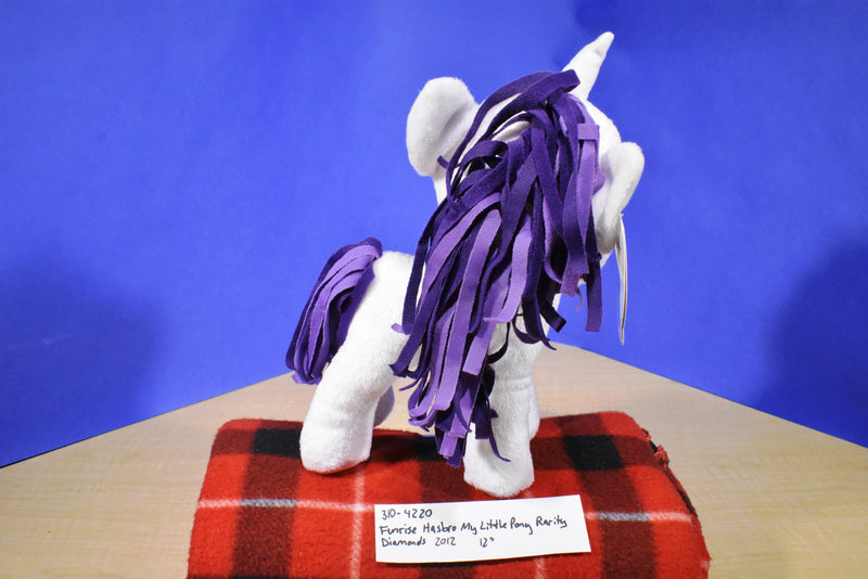 Hasbro My Little Pony White and Purple Unicorn Rarity 2012 Plush