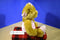 Russ Berrie Tan Teddy Bear Bubbles in Pink Bath Towel Beanbag Plush