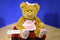 Russ Berrie Tan Teddy Bear Bubbles in Pink Bath Towel Beanbag Plush
