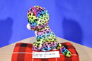 Ty Beanie Boos Dotty the Rainbow Tie Dyed Leopard 2016 Beanbag Plush