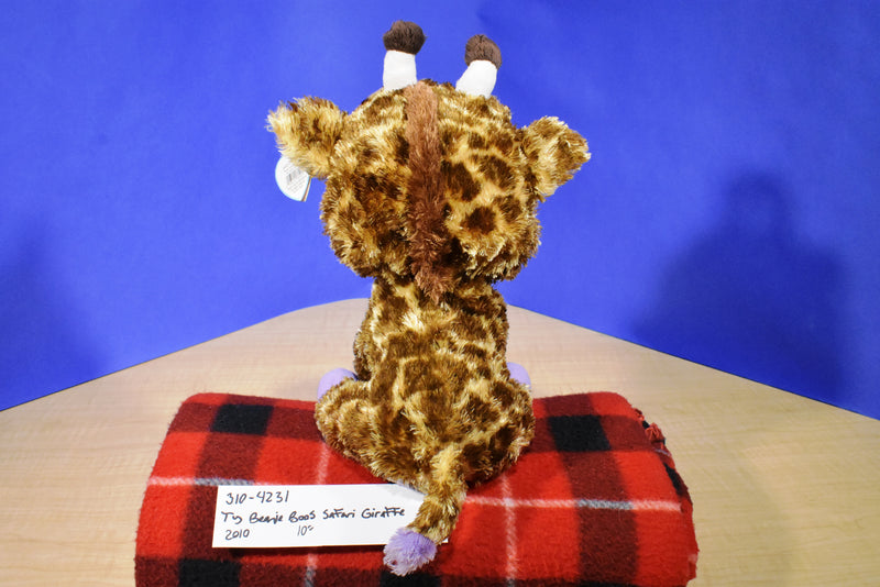 Ty Beanie Boos Safari the Brown and Purple Giraffe 2010 Beanbag Plush