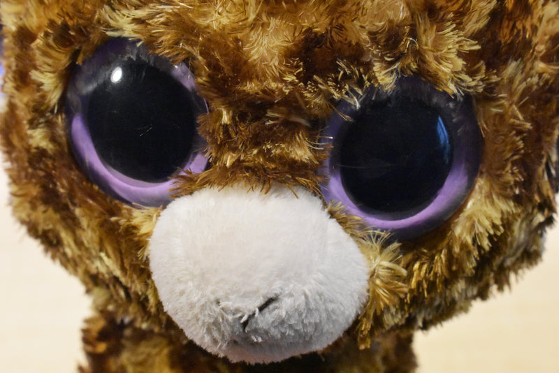 Ty Beanie Boos Safari the Brown and Purple Giraffe 2010 Beanbag Plush