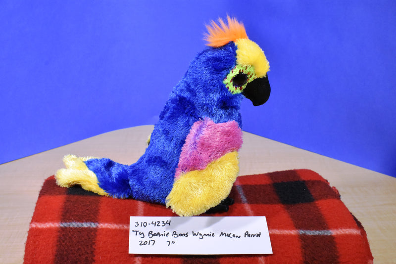 Ty Beanie Boos Wynnie the Macaw Parrot 2017 Beanbag Plush