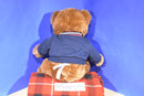 Aeropostale Brown Teddy Bear in Blue Zip Up Sweat Jacket Plush