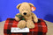 Ty Pluffies Beary Merry Beige Teddy Bear 2005 Beanbag Plush