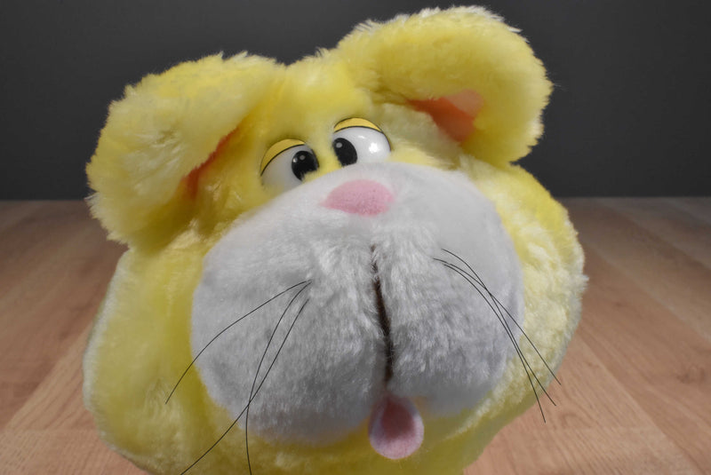 Animal Fair Yellow and Pink Cat 1980s Plush