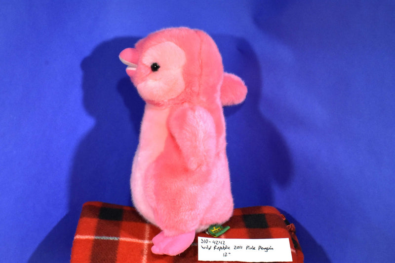 Wild Republic Pink Penguin 2011 Beanbag Plush