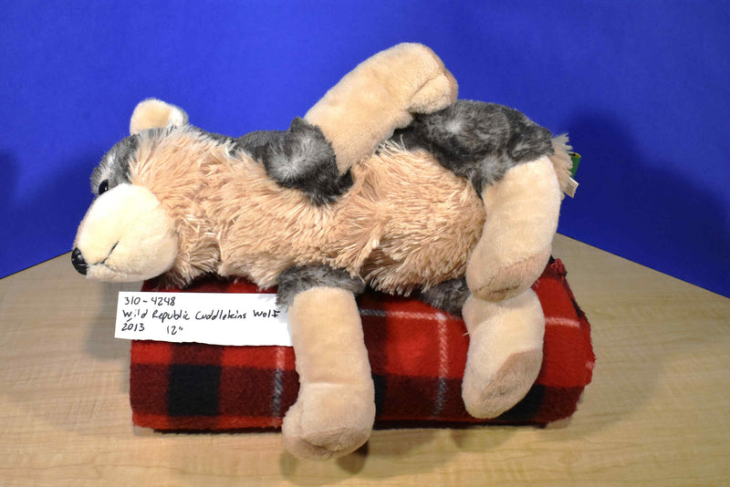 Wild Republic Cuddlekins Wolf 2013 Beanbag Plush