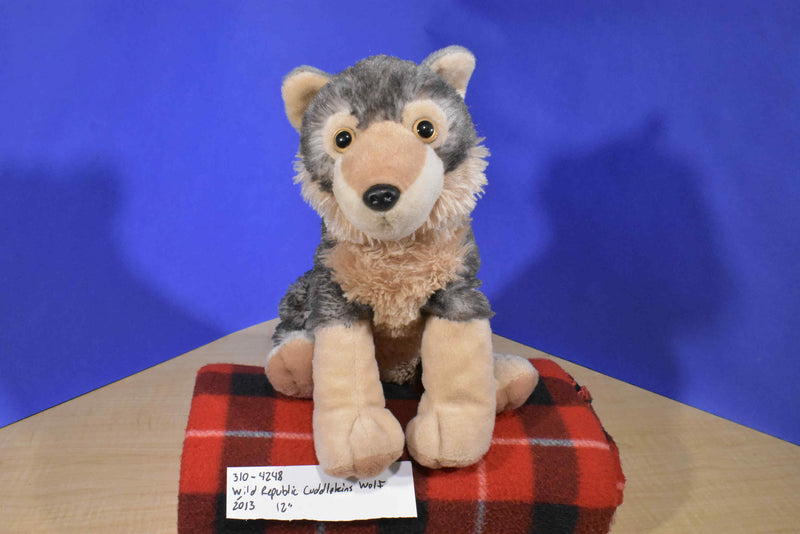 Wild Republic Cuddlekins Wolf 2013 Beanbag Plush