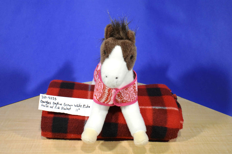 Douglas Daphne Brown White Pinto Horse with Blanket 2014 Plush