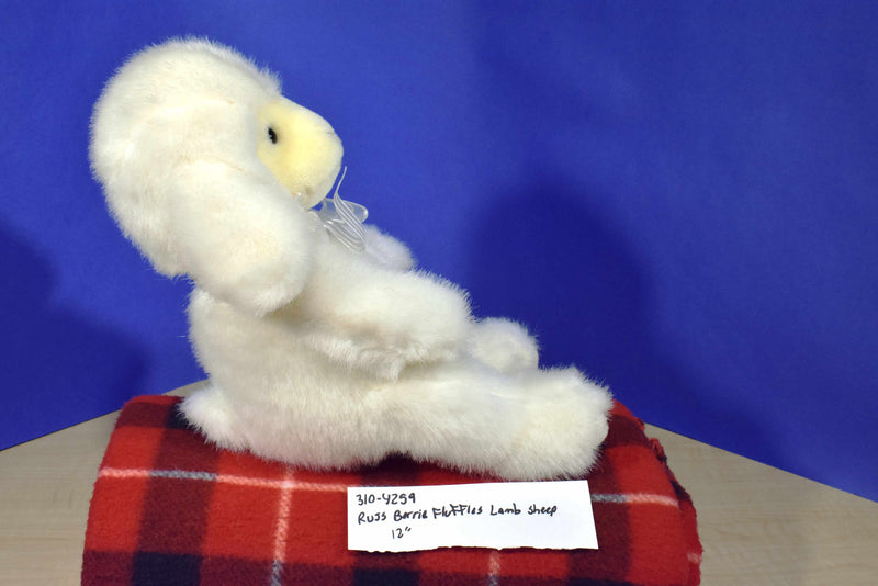 Russ Fluffles White Lamb Beanbag Plush