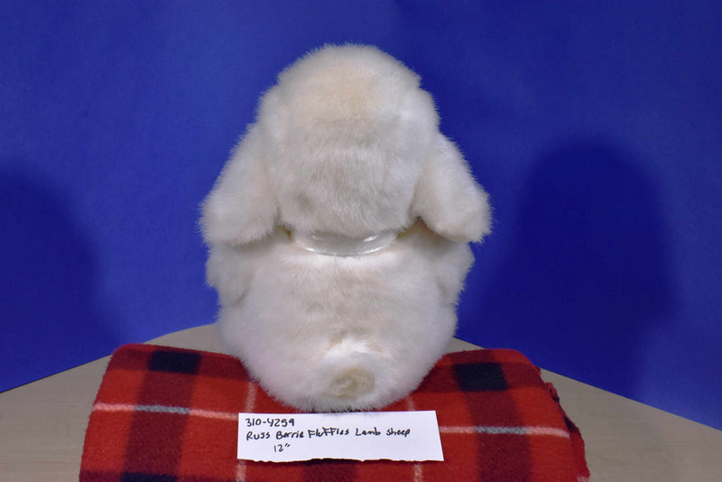 Russ Fluffles White Lamb Beanbag Plush