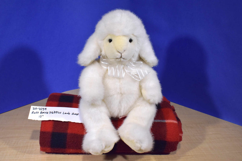 Russ Fluffles White Lamb Beanbag Plush