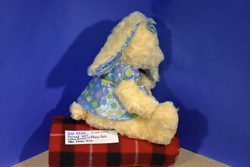 Target Yellow Bunny Rabbit Blue Flower Dress 2011 Plush