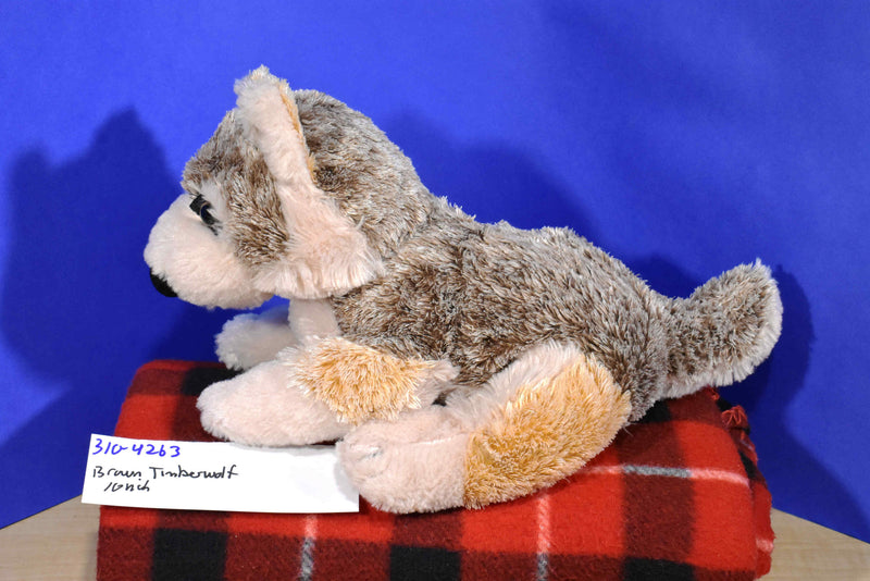 Brown Timberwolf Beanbag Plush