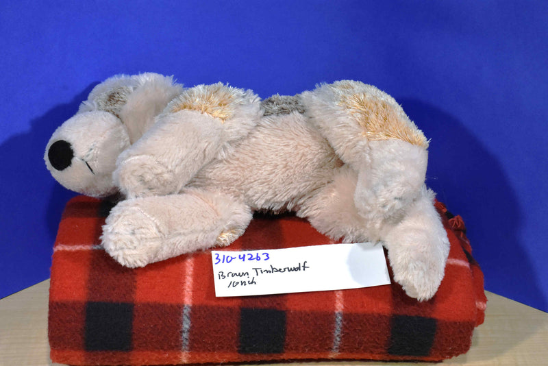 Brown Timberwolf Beanbag Plush