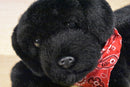 Aurora Black Labrador Lab Puppy Red Bandana Beanbag Plush