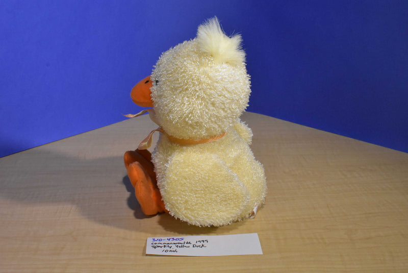 Commonwealth Sparkly Yellow Duck 1999 Beanbag Plush