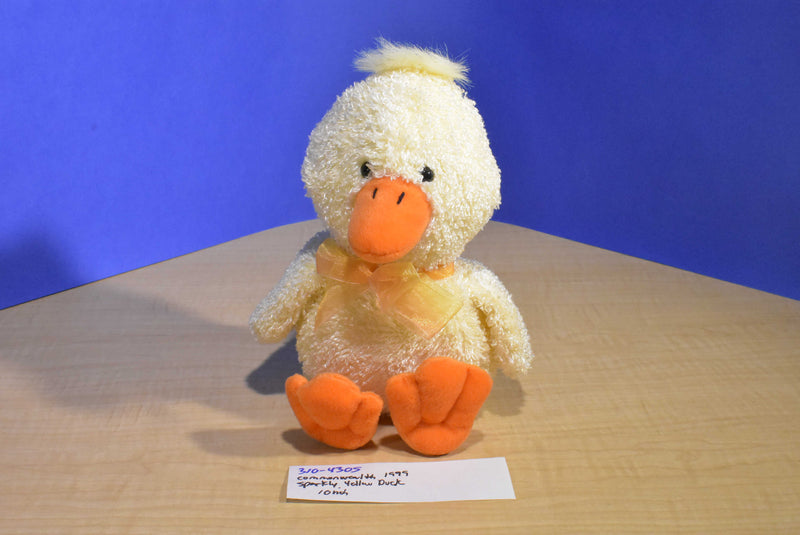 Commonwealth Sparkly Yellow Duck 1999 Beanbag Plush