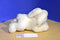 White Bunny Rabbit With Pink Bow Beanbag Plush