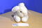 White Bunny Rabbit With Pink Bow Beanbag Plush