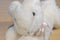 White Bunny Rabbit With Pink Bow Beanbag Plush